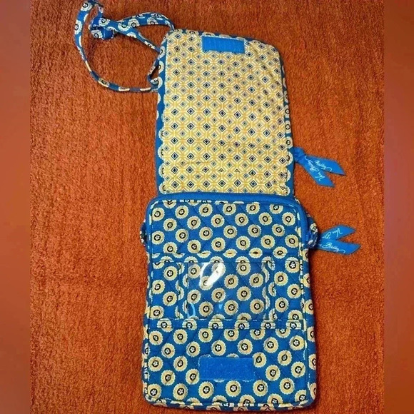 Vera Bradley Mini Hipster in Riviera Blue ~2008 good used condition - Picture 4 of 5